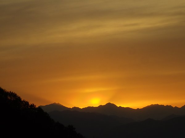 五竜岳の夕焼け